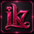 IK7 game logo in 3D pink design with diamond icon on black background